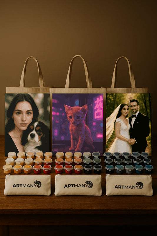 Kişiselleştirilebilir 3'lü Boyama Seti